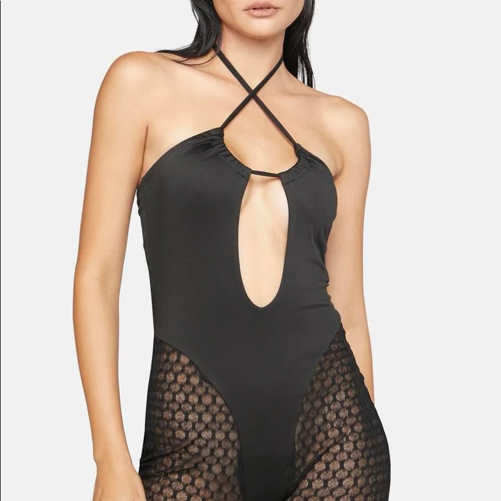 Mesh Black Jumpsuit